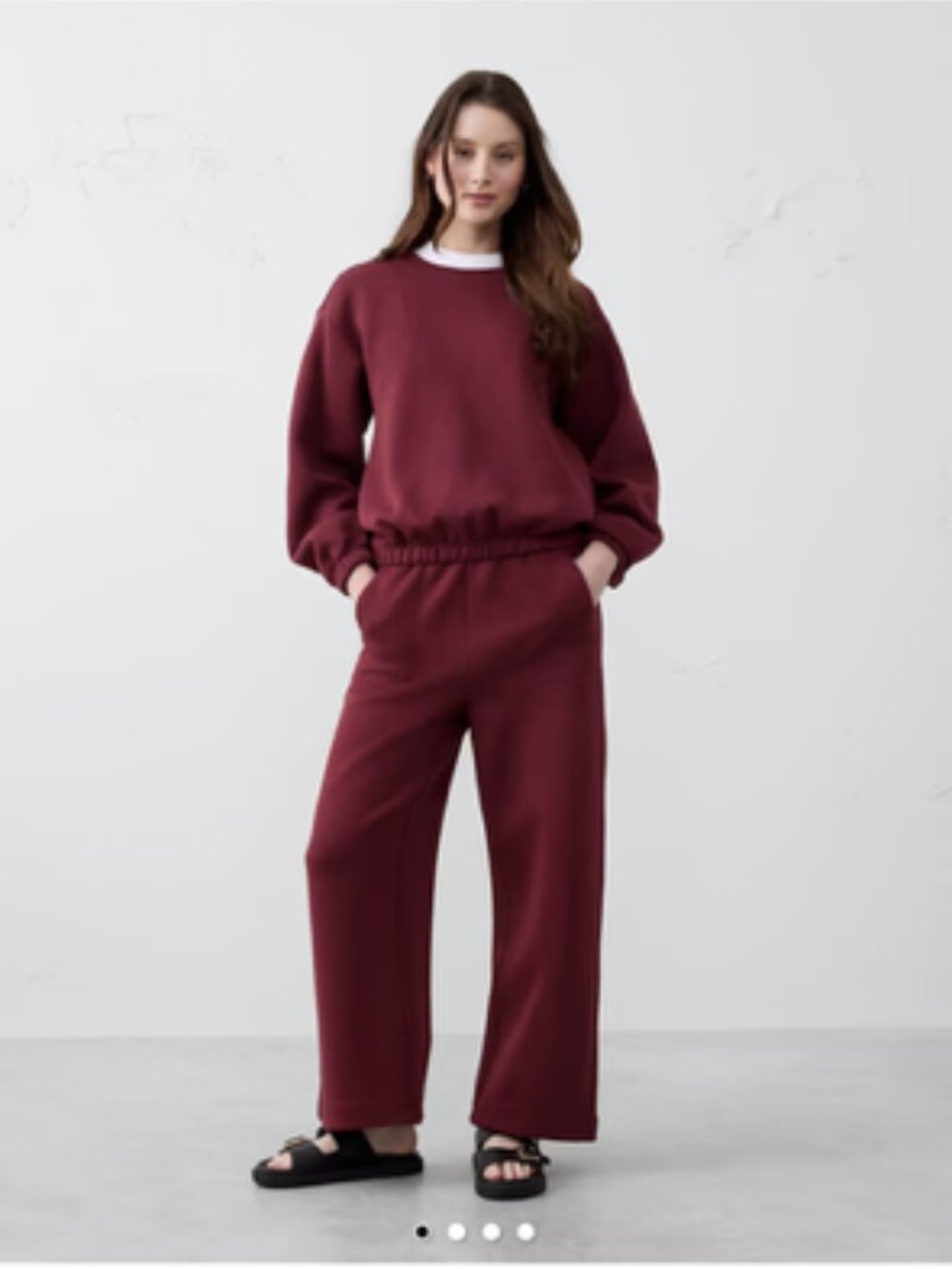 Banana Republic Weekender Scuba Set Bright Wine S